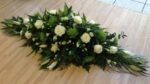 4ft coffin spray white and green