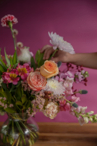 Making a flower bouquet is a fun and creative 